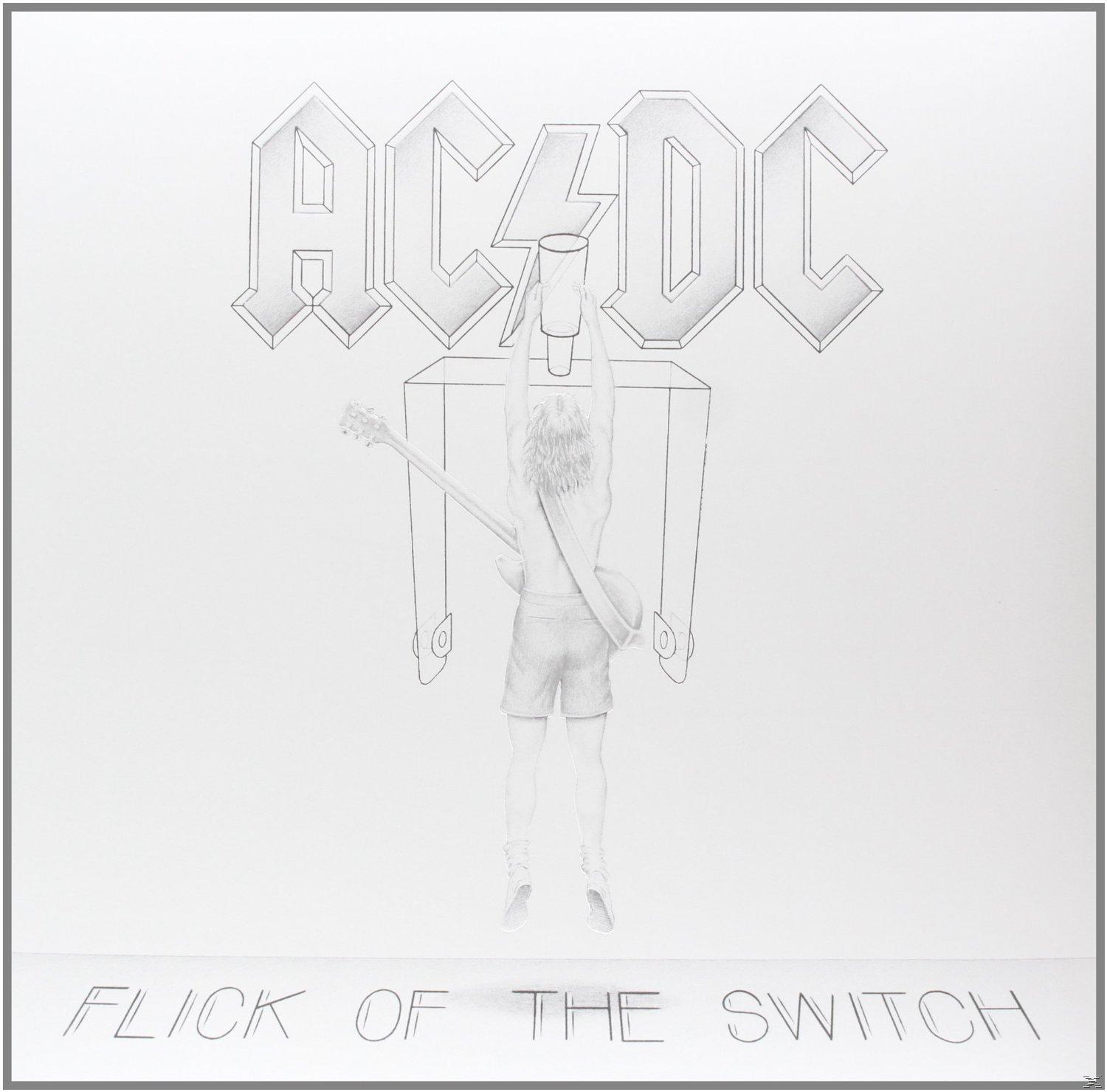 AC/DC logó egy sört tartó figurával. Szöveg: AC/DC, Flick of the Switch.