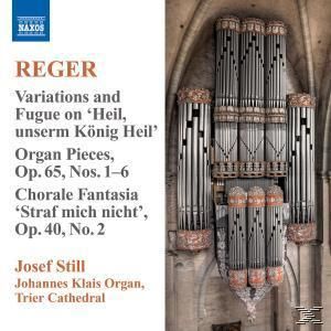 CD-Cover mit einer Kirchenorgel. Text: Reger, Variations and Fugue. Der Hintergrund ist das Innere einer Kirche.