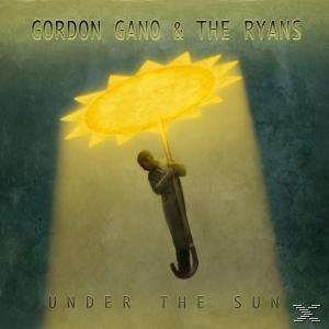 Albumcover-Art mit einem Mann, der einen Sonnenschirm hält, und einer Sonne-Illustration.