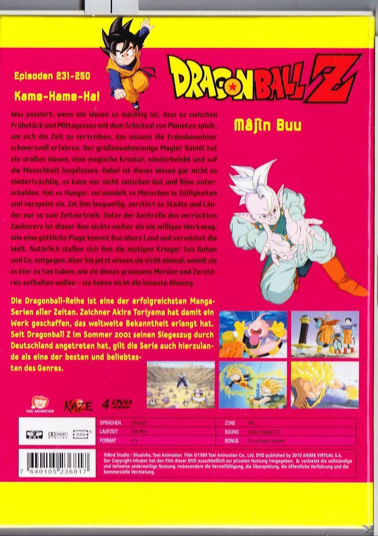 Rückseite einer Dragon Ball Z DVD. Das Bild zeigt Charaktere und Text über den Film.