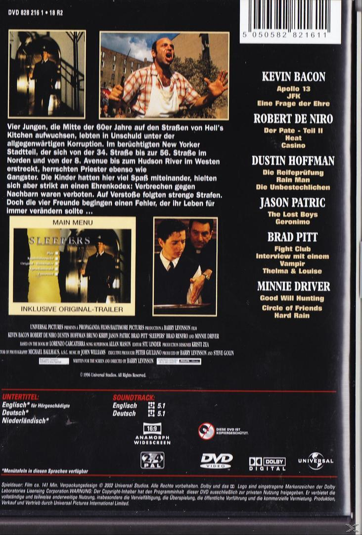 DVD-Cover. Filmszene, Schauspieler und Text auf Deutsch. Hauptmenü und Trailer sichtbar.