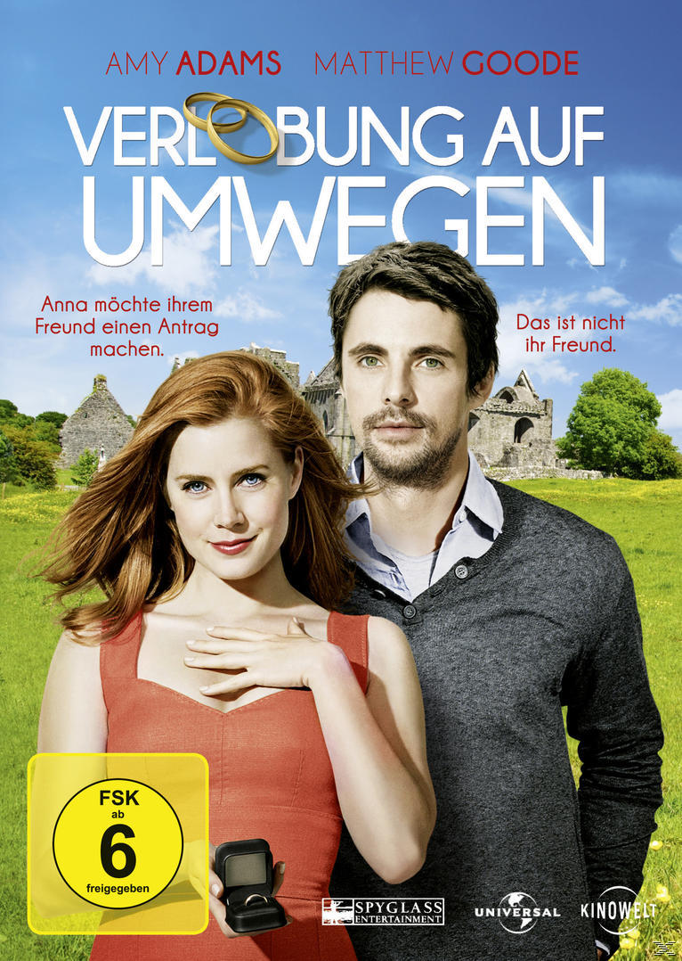 Filmposter. Ein Paar steht vor einem Schloss. Der Titel lautet 'Verlobung auf Umwegen'.