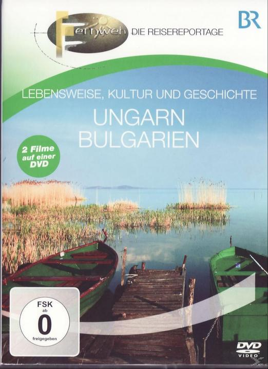 DVD-Cover mit Booten auf einem See, Text auf Deutsch, der eine Reisedokumentation über Ungarn und Bulgarien bewirbt.