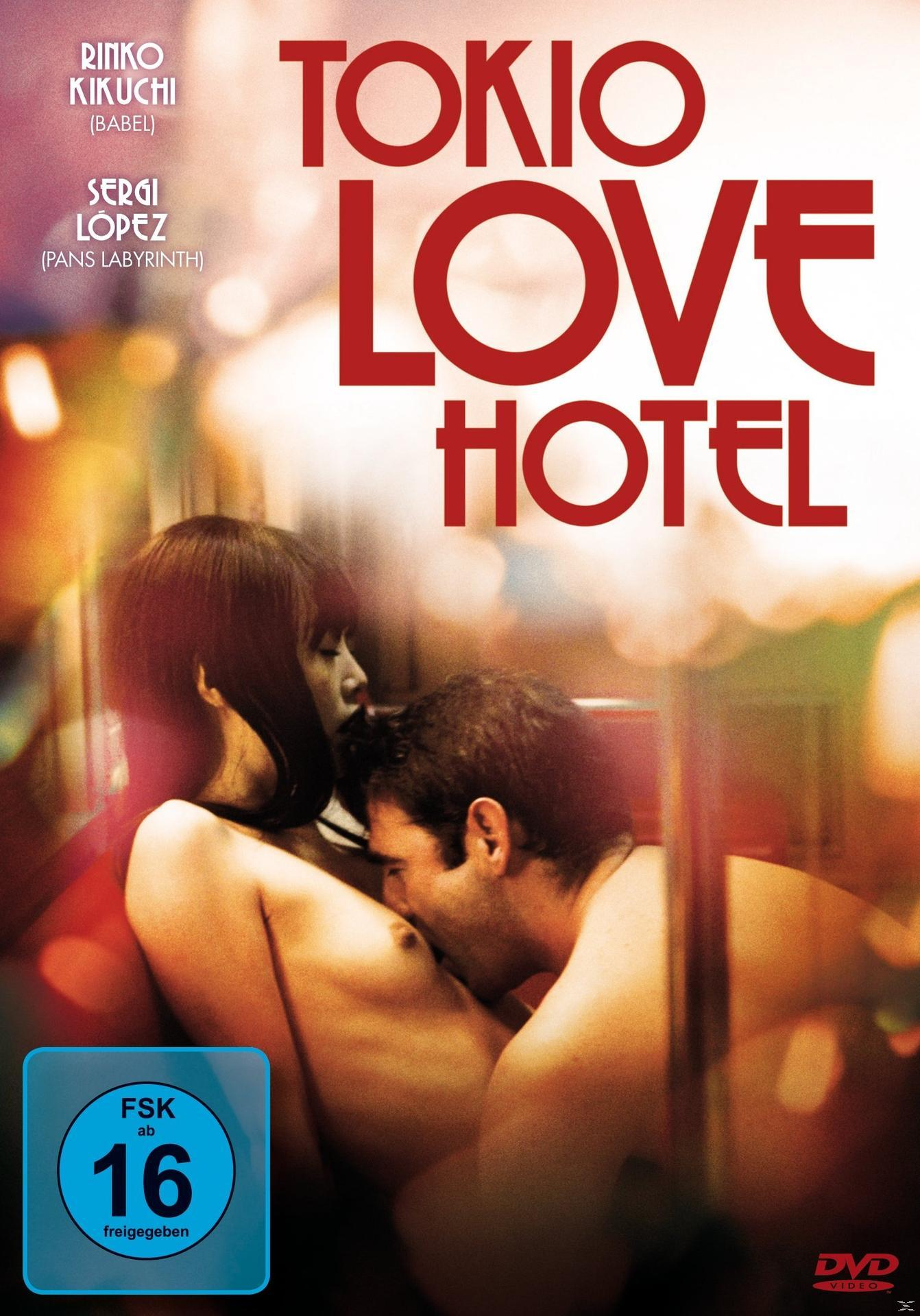 DVD-Cover: Paar umarmt sich, Titel "Tokio Love Hotel".