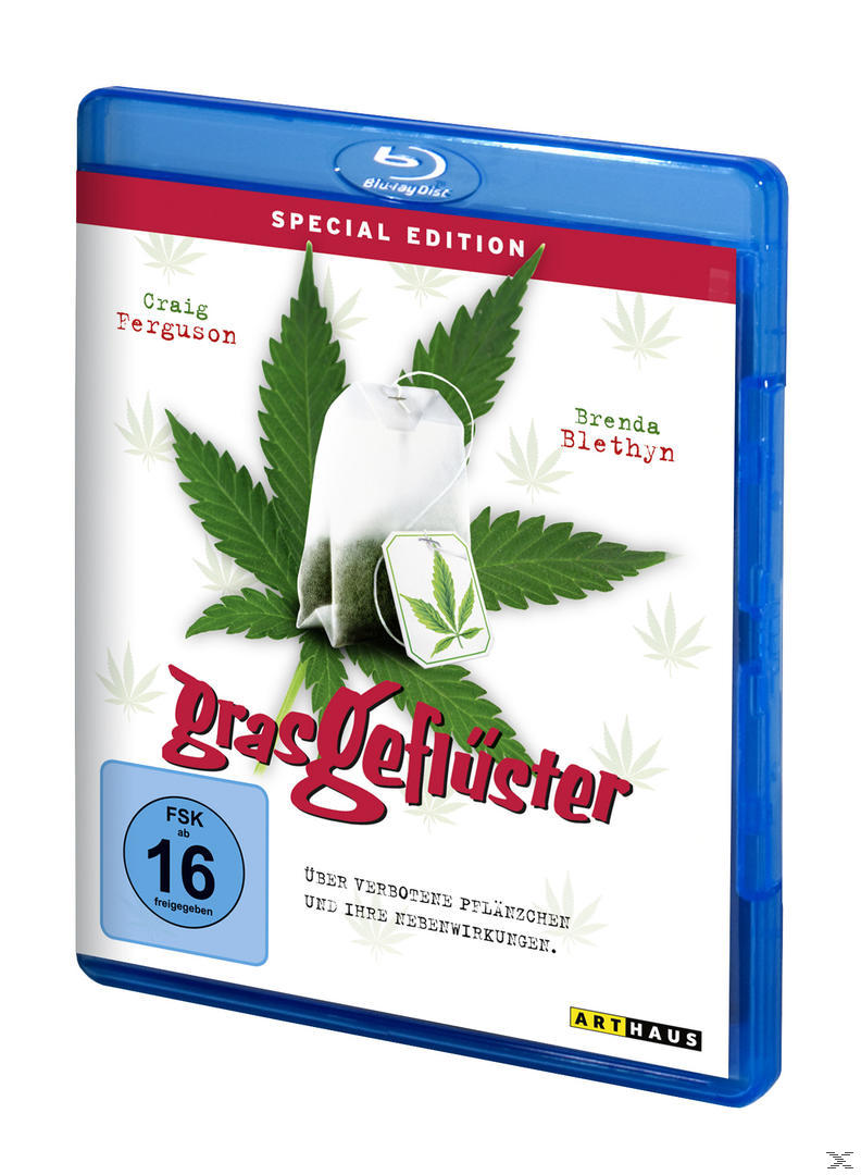 Blu-ray-Cover: Grüne Blätter bilden einen Stern, mit Teebeutel.