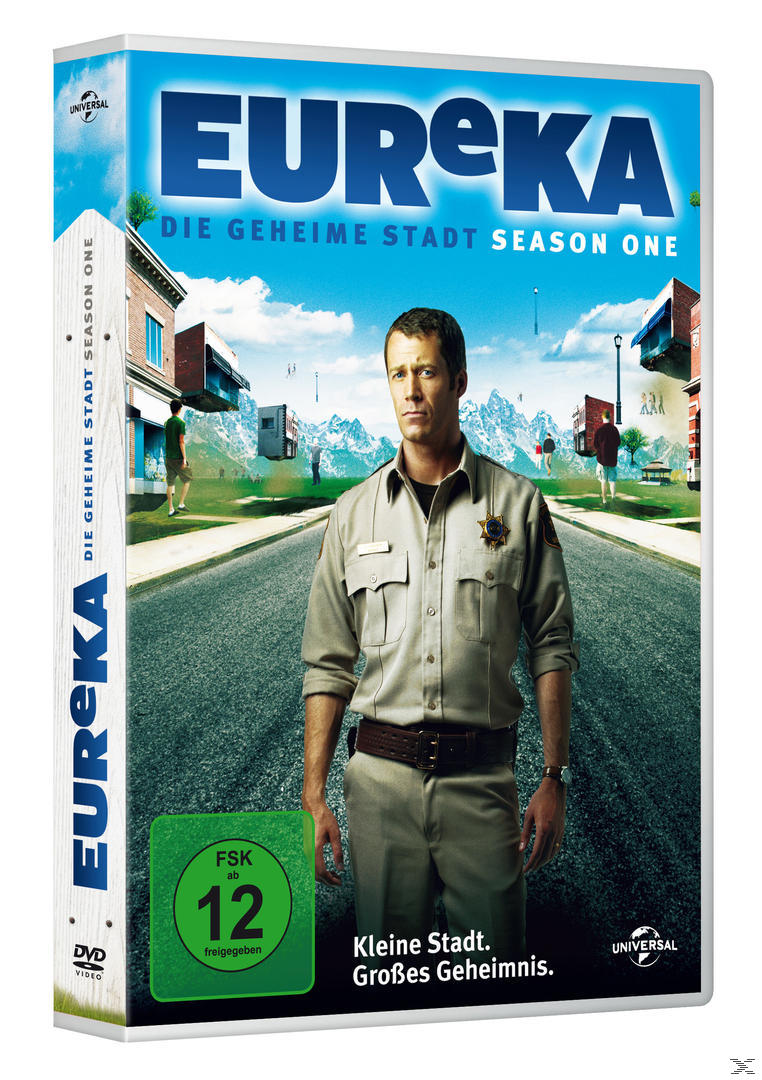 DVD-Cover von Eureka. Ein Mann steht vor einer Straße. Der Titel steht oben.