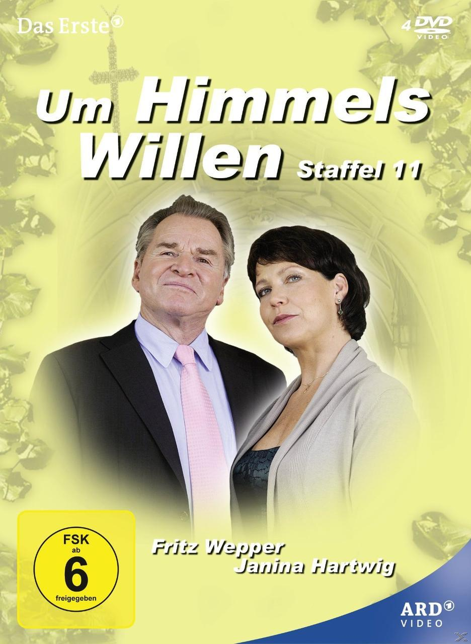 DVD-Cover. Zwei Personen stehen zusammen. Text: Um Himmels Willen. Mit Fritz Wepper und Janina Hartwig.
