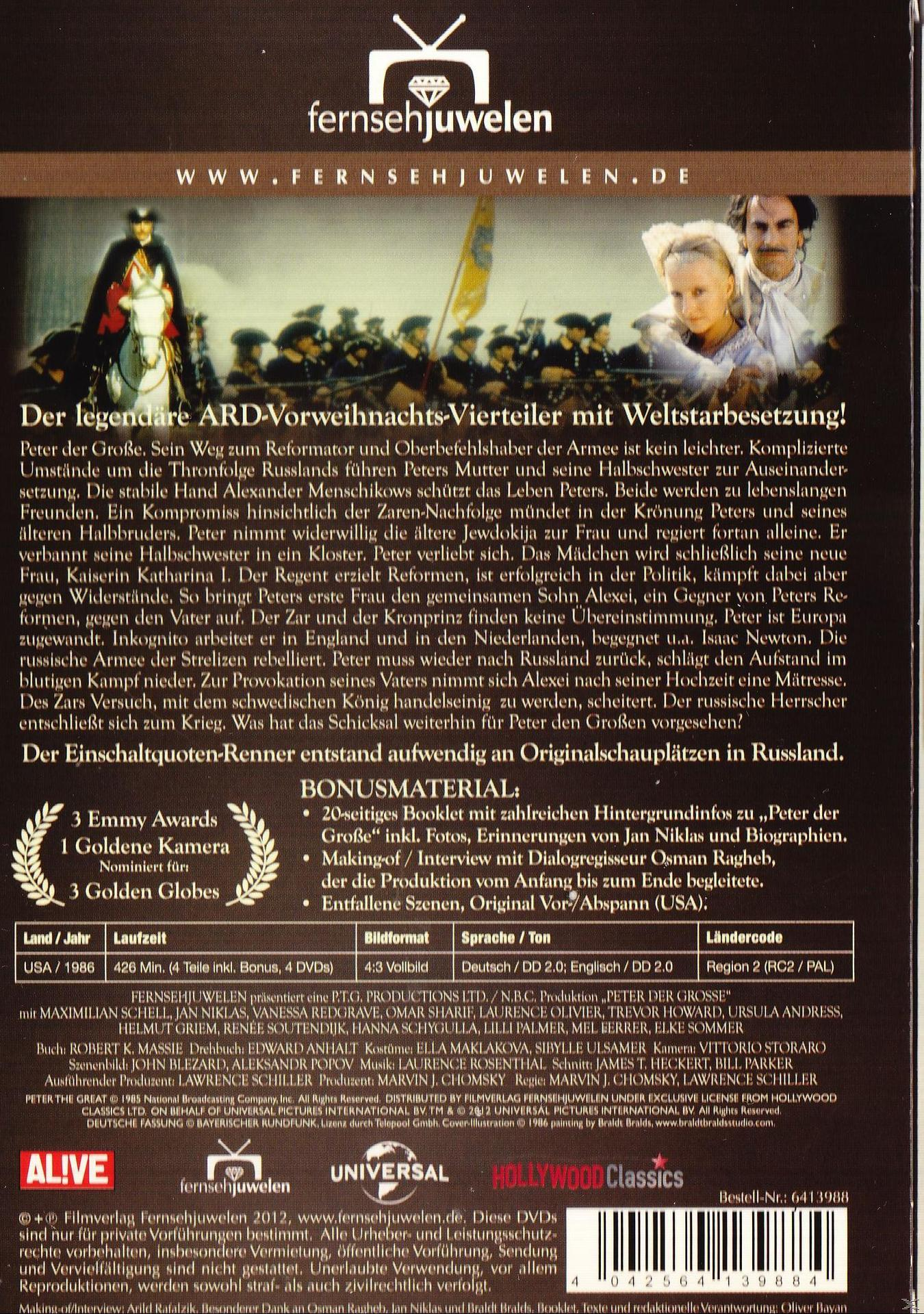 DVD-Cover mit Text, Bildern und einer Liste von Credits und Details.