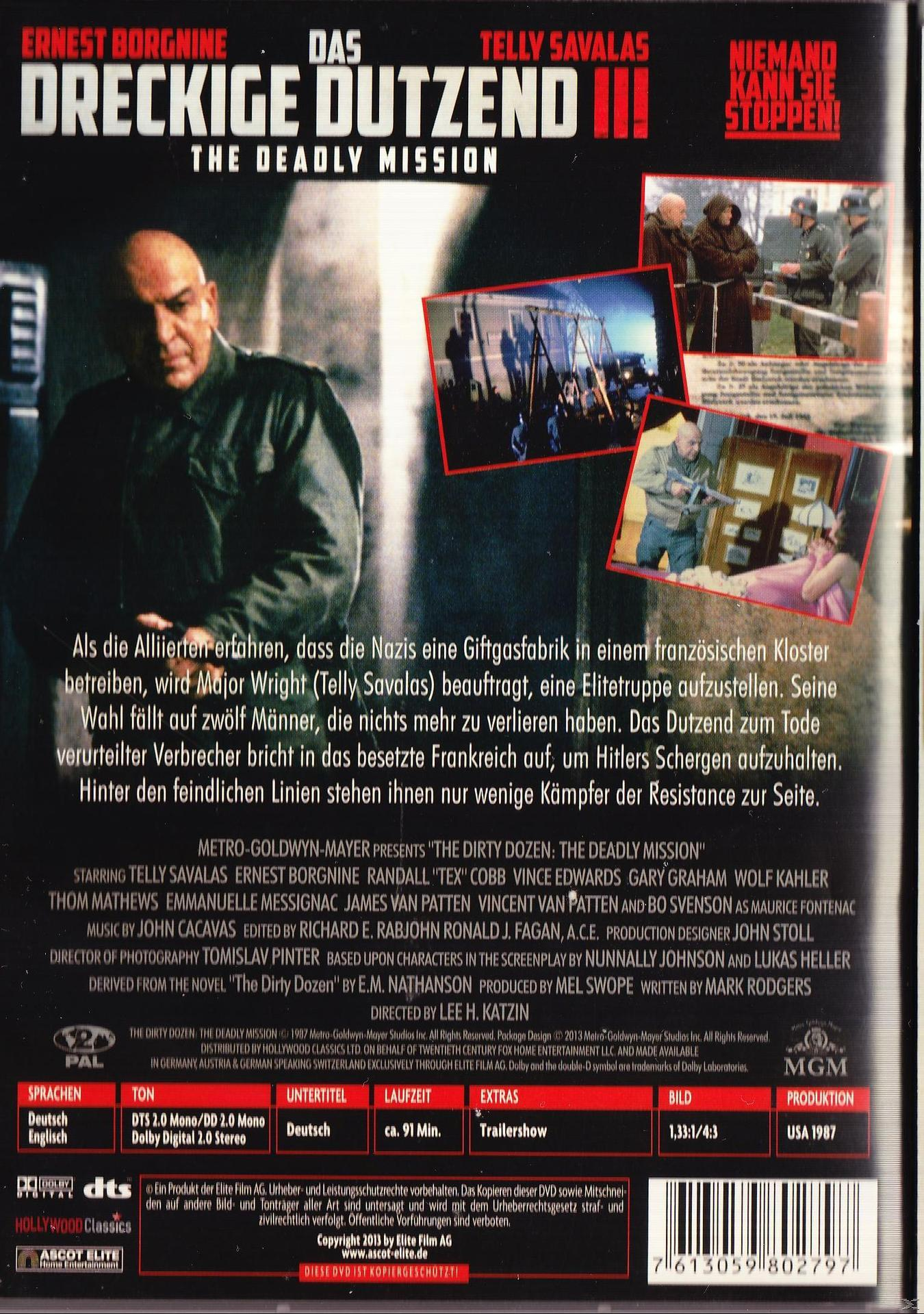 DVD-Cover mit einem Mann im Anzug und einer Gruppe von Soldaten. Text über einen WWII-Film.