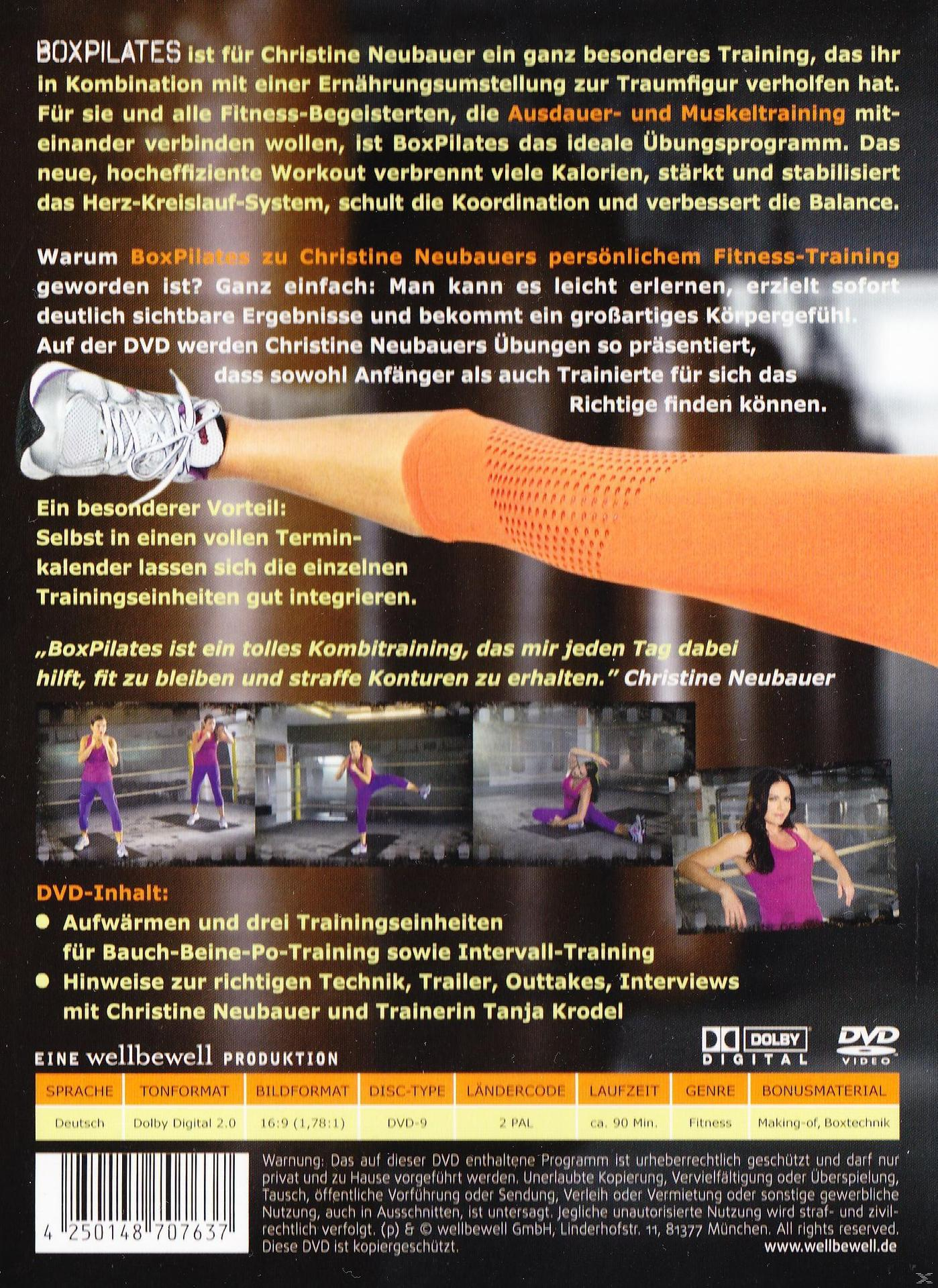 DVD-Cover. Eine Frau in Sportkleidung demonstriert Übungen. Der Hintergrund enthält Text und andere Übungsbilder.