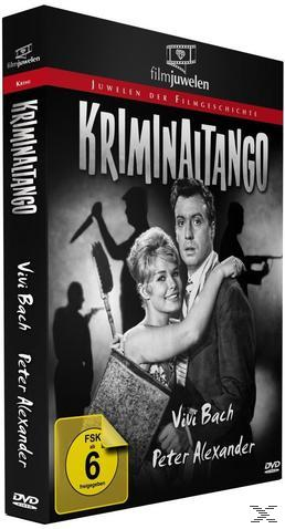 DVD-Cover von 'Kriminaltango'. Ein Mann und eine Frau in einer Noir-Szene mit Silhouetten.