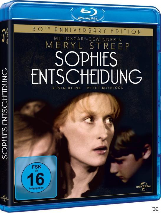 Blu-ray-Cover von 'Sophies Entscheidung' mit Meryl Streep. Der Titel ist prominent, die FSK 16-Bewertung sichtbar.