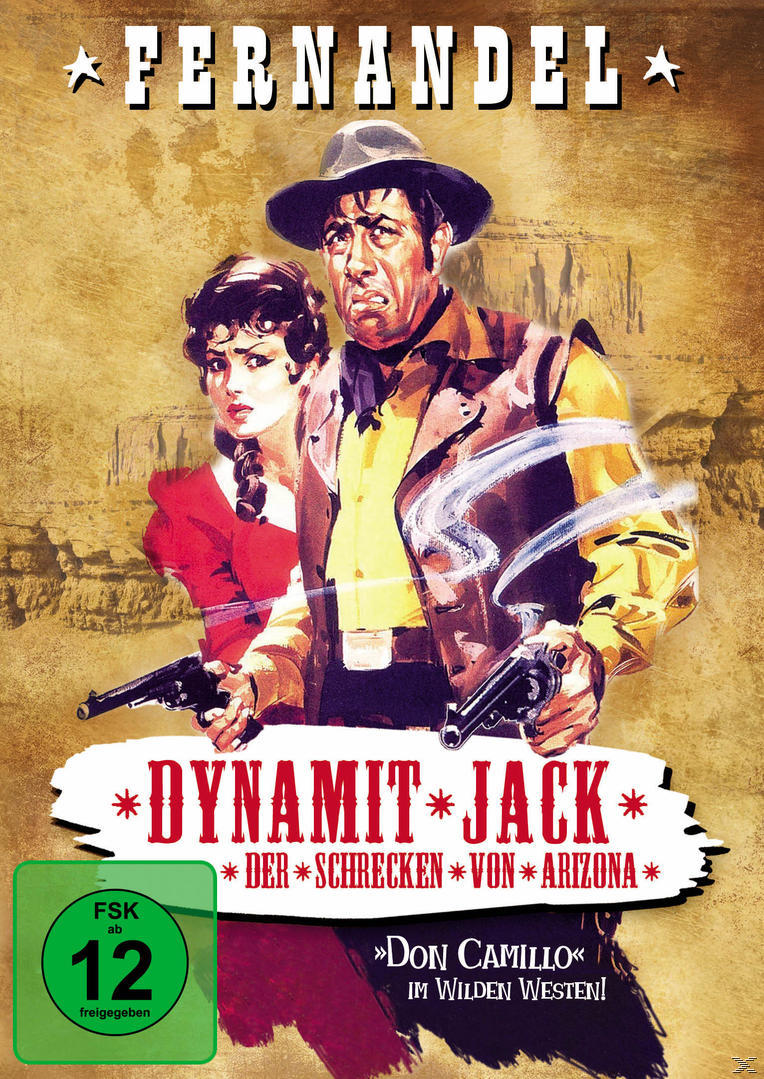 Filmposter mit einem Mann mit Cowboyhut und einer Frau. Der Titel lautet 'Dynamit Jack'.