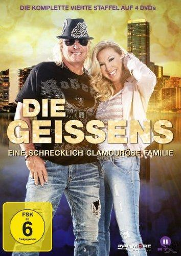 Paar vor Stadtkulisse, DVD-Cover: Die Geissens. Eine glamouröse Familie.