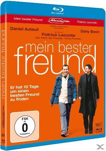 DVD-Cover. Zwei Männer gehen. Text: mein bester Freund, mit orangefarbenem Hintergrund und FSK 0-Aufkleber.