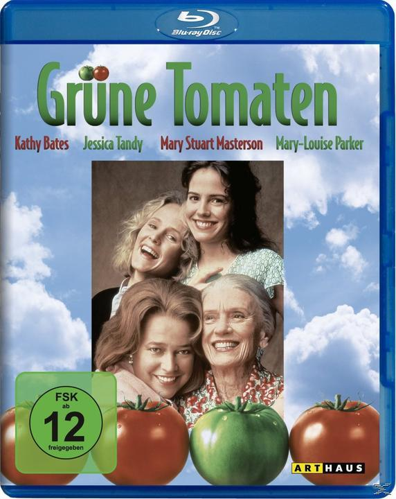 Blu-ray-Cover: 'Grüne Tomaten' mit vier lächelnden Frauen. Rote und grüne Tomaten.
