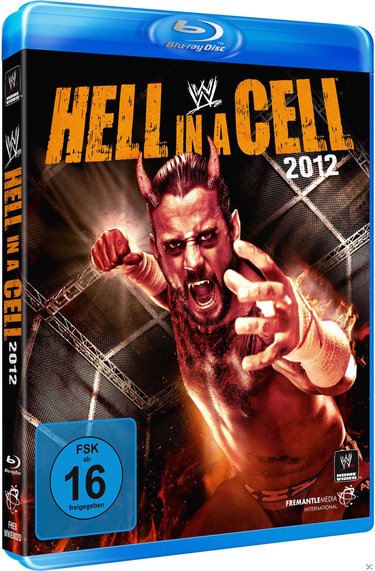 Blu-ray-Cover einer Wrestling-Veranstaltung. Titel: Hell in a Cell 2012.