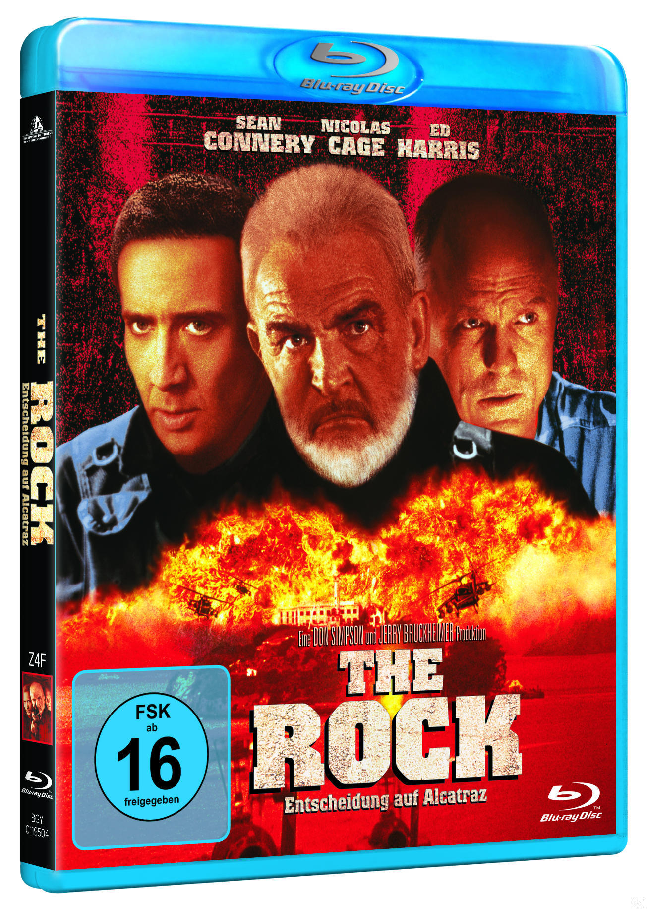 The Rock DVD-Cover. Schauspieler Sean Connery, Nicolas Cage, Ed Harris.