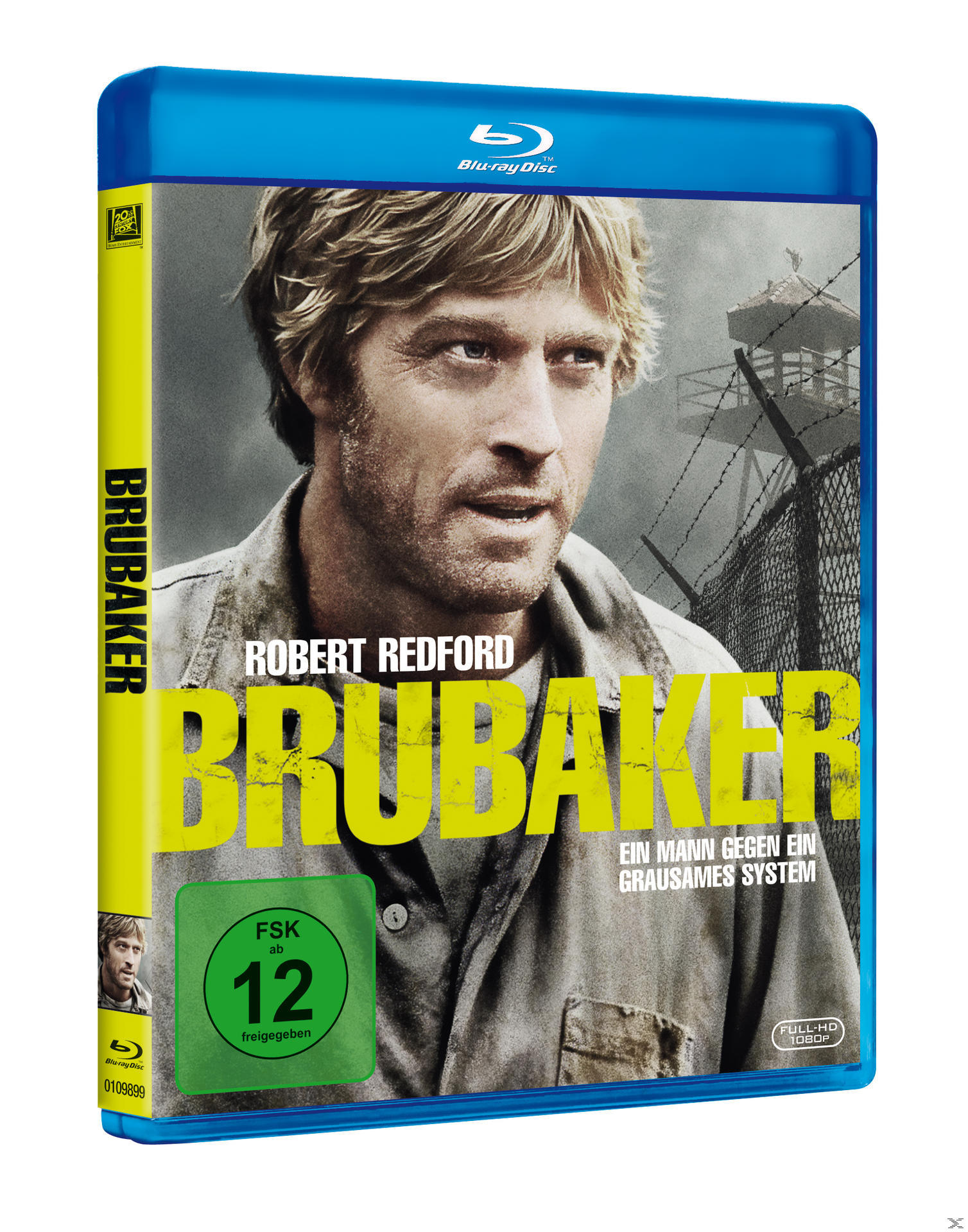 Blu-ray-Cover: Brubaker, Robert Redford in einer Gefängnisumgebung, Blick nach rechts.