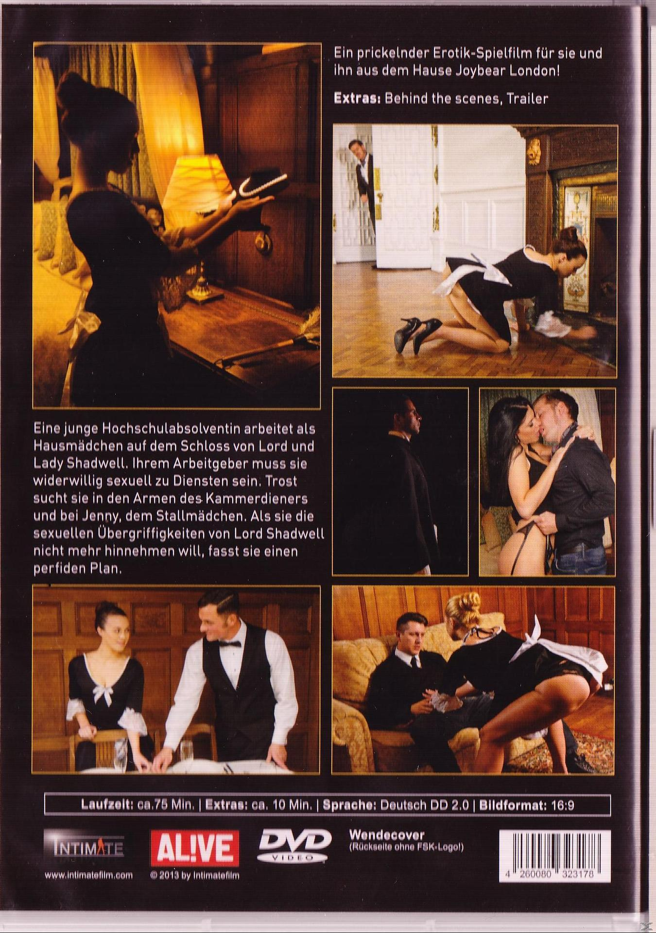 DVD-Cover mit einer Frau im Dienstmädchen-Outfit. Mehrere Szenen sind auf dem Cover zu sehen.