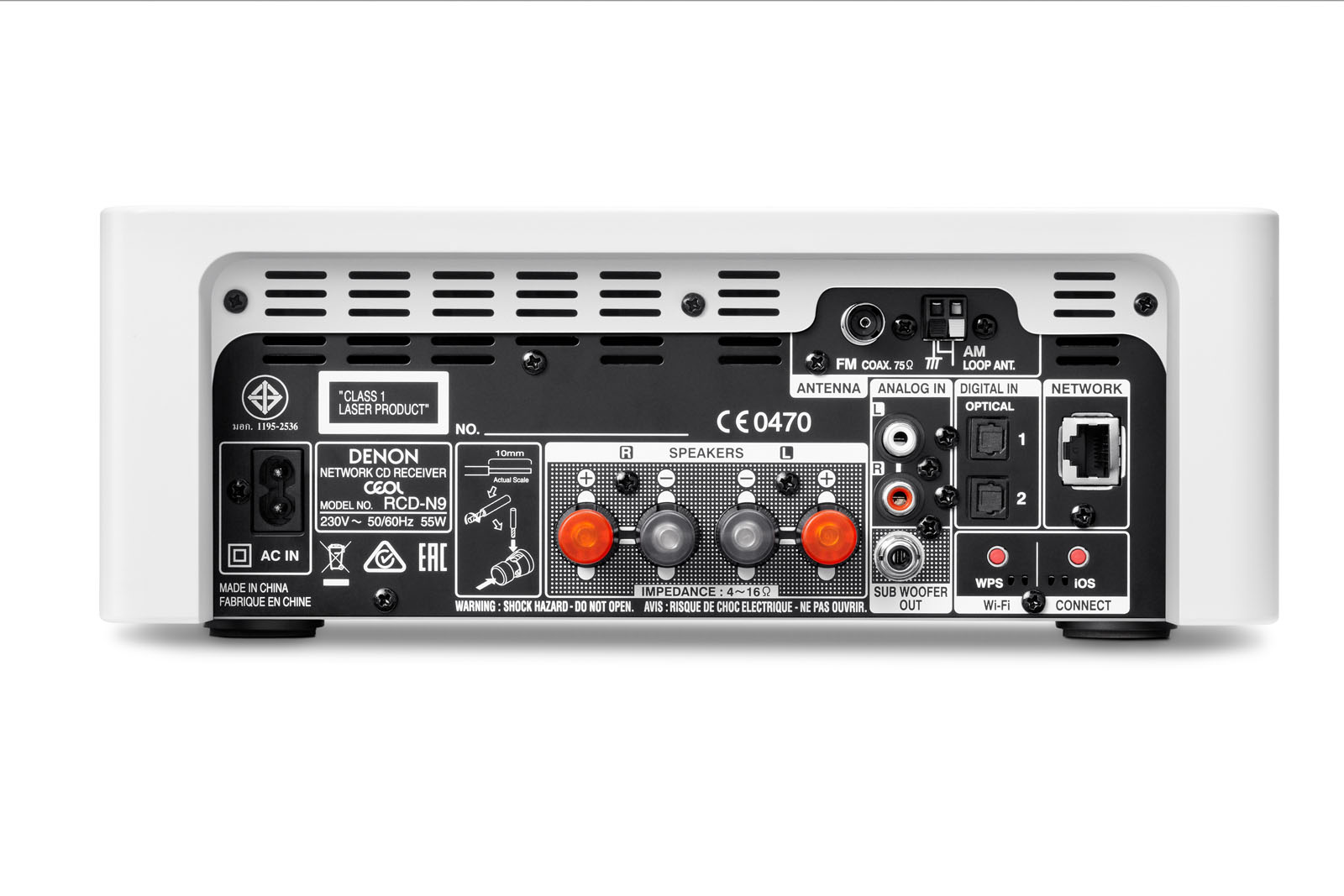 DENON RCD-N9 Netzwerk-Receiver (iPod Steuerung, Weiß hochglanz  