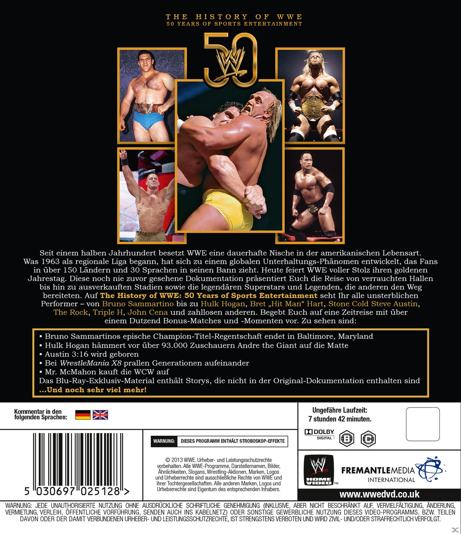 50 WWE: entertainment of History The years sports of Blu-ray
