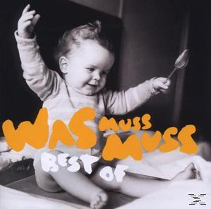 Albumcover mit Baby mit Löffel, mit orangefarbenem Text auf Schwarz-Weiß-Foto.