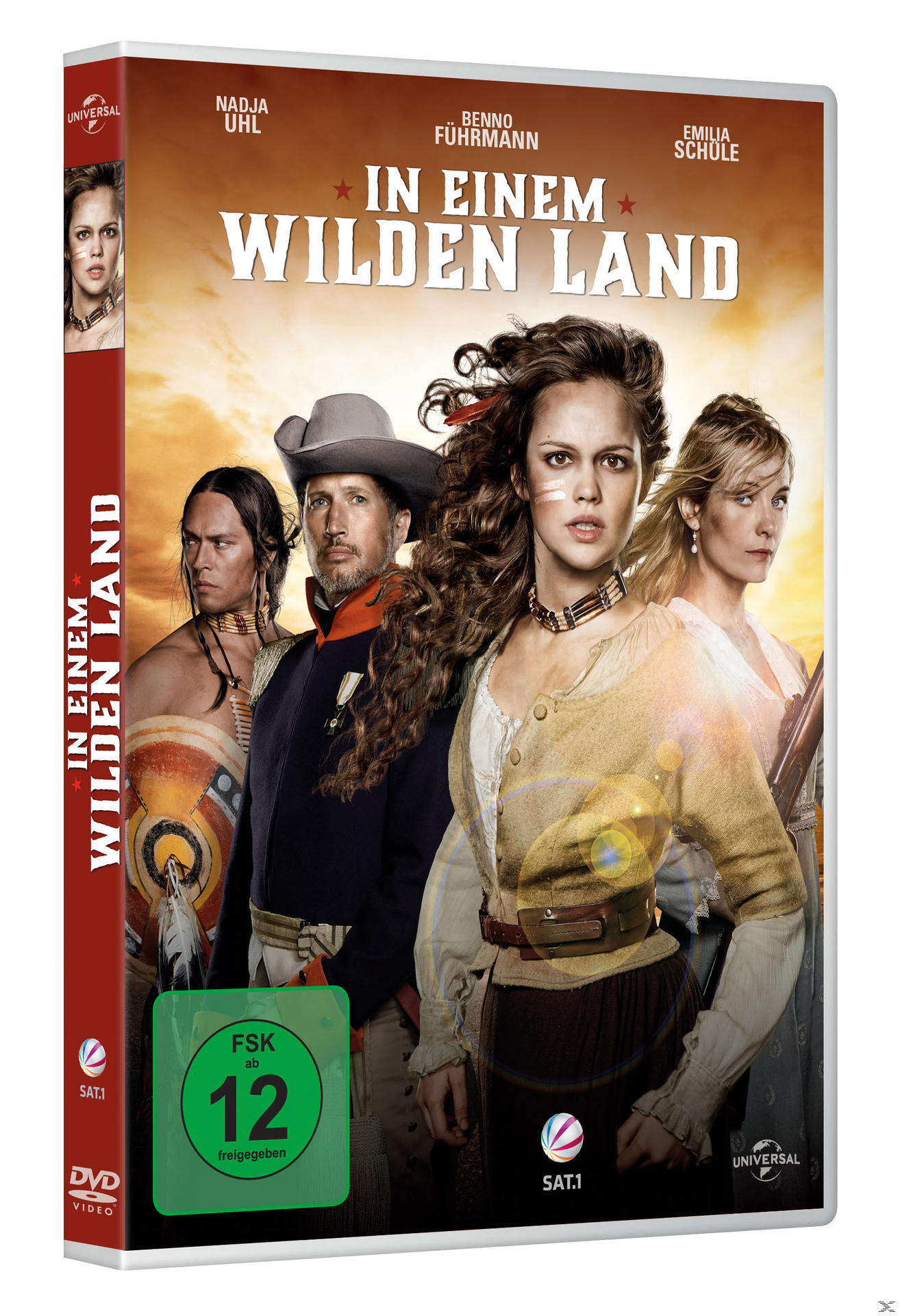 DVD-Cover mit Filmtitel 'In einem Wilden Land' und Schauspielern.