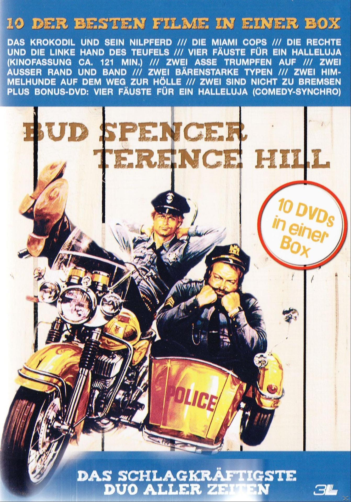 DVD-Cover mit zwei Männern auf einem Motorrad. Bud Spencer und Terence Hill.