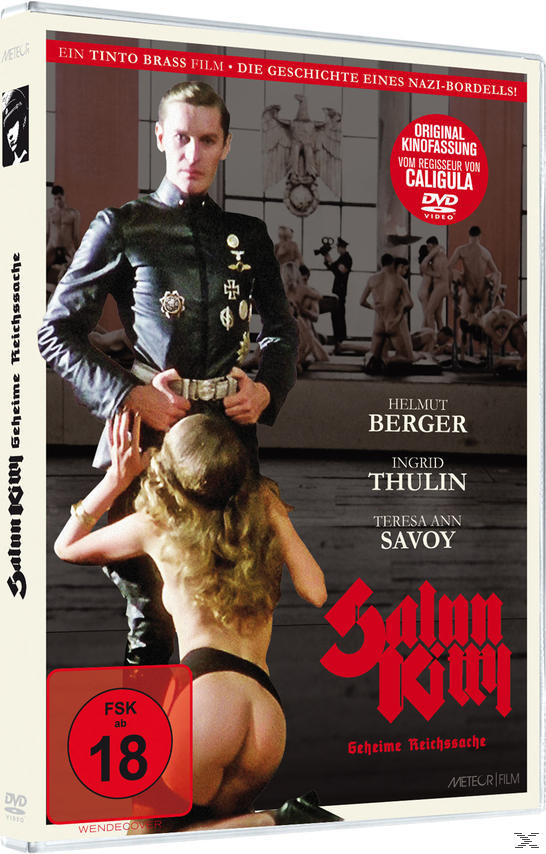 DVD-Cover: Salò, oder die 120 Tage von Sodom, mit Schauspielern und Filmtitel.