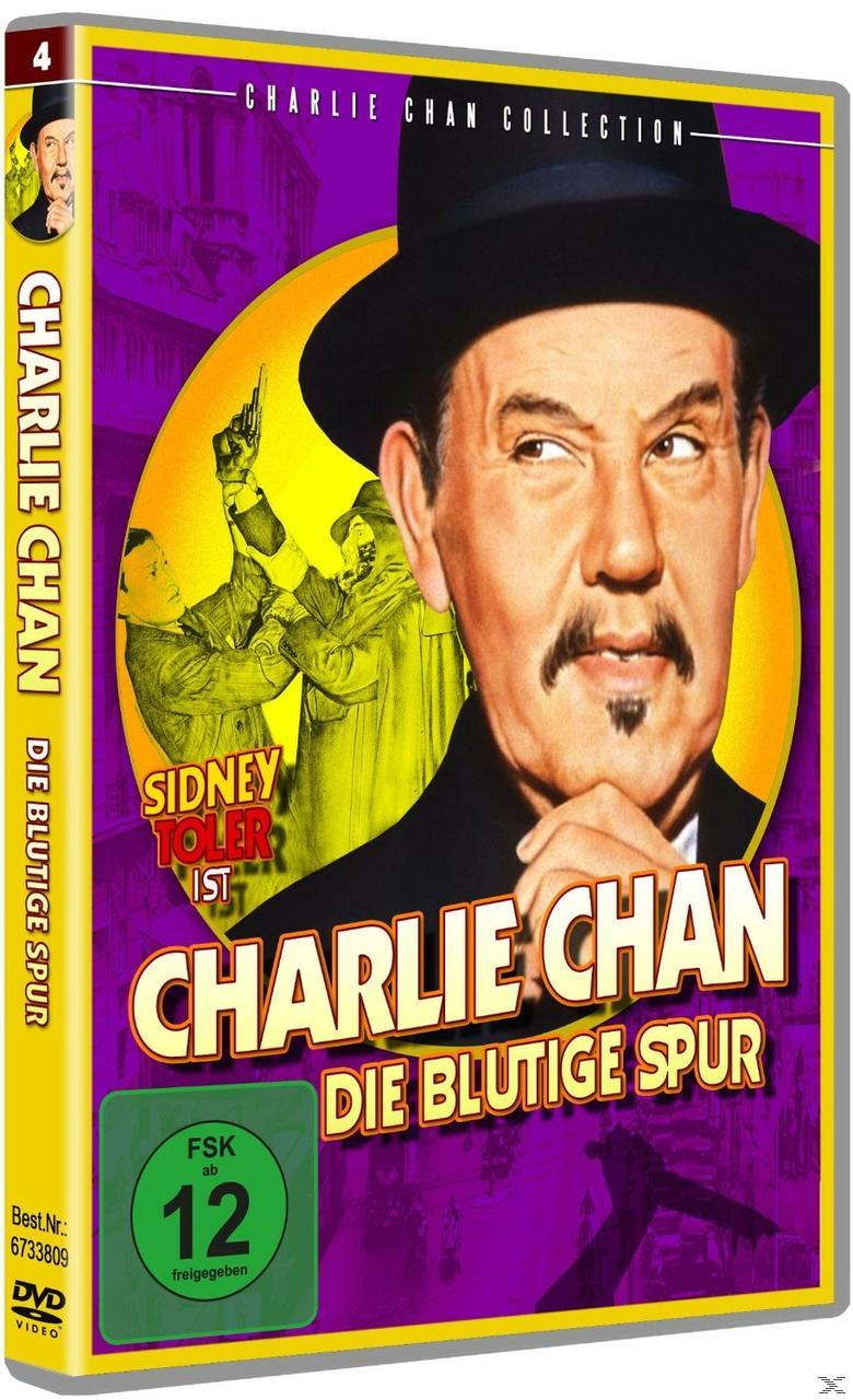 DVD-Box mit Charlie Chan auf dem Cover. Es hat einen gelben Rand und einen lila Hintergrund.