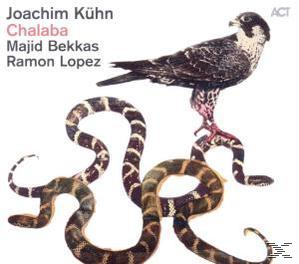 Albumcover mit einem Vogel, Schlangen. Titel: Chalaba. Künstler: Joachim Kühn, Majid Bekkas, Ramon Lopez.