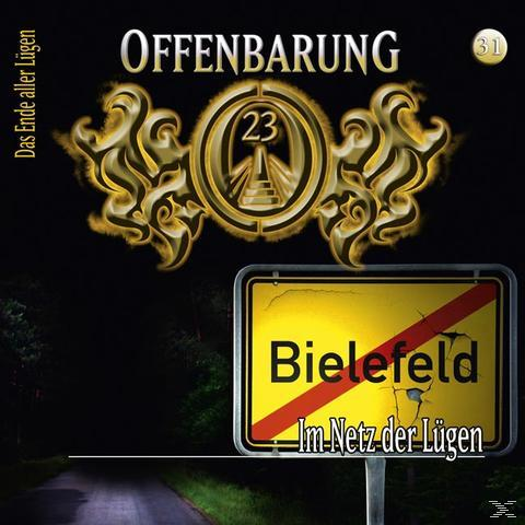 Albumcover mit Schild: Bielefeld, mit Straße. Text: Offenbarung 23, Das Ende aller Lügen.