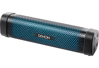 DENON Envaya Mini DSB100 Bluetooth Lautsprecher, Schwarz mit blauem Stoff