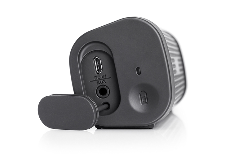 DENON Envaya Mini DSB100 Bluetooth Lautsprecher, Schwarz mit blauem Stoff