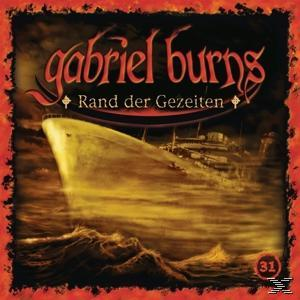 Albumcover mit Schiff in stürmischer See. Titel 'Gabriel Burns, Rand der Gezeiten' oben.