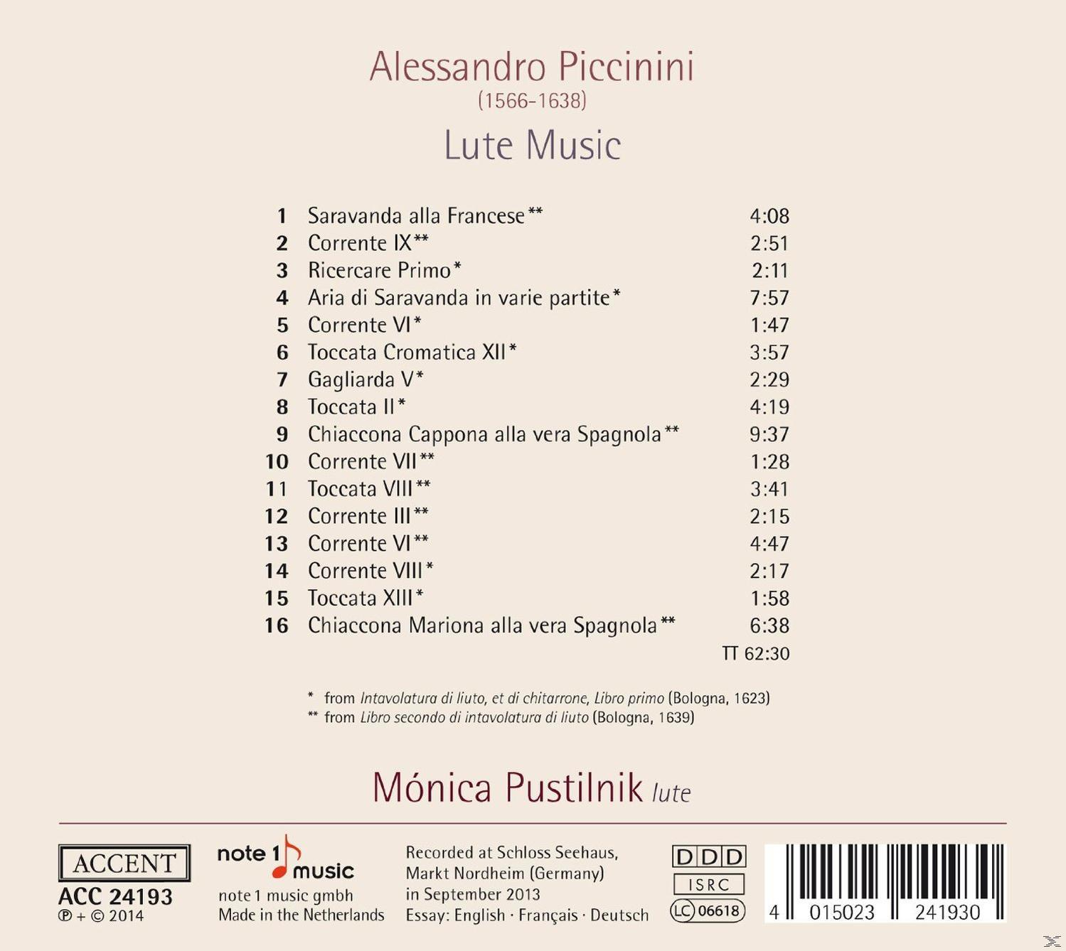 Pustilnik Monica - Lute Music  - (CD)