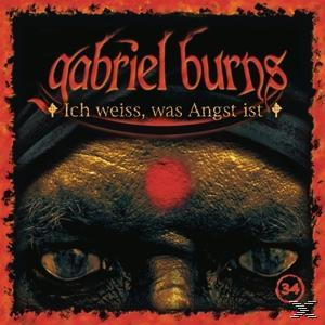 CD-Cover für 'Gabriel Burns'. Gesicht einer Person mit rotem Punkt auf der Stirn.