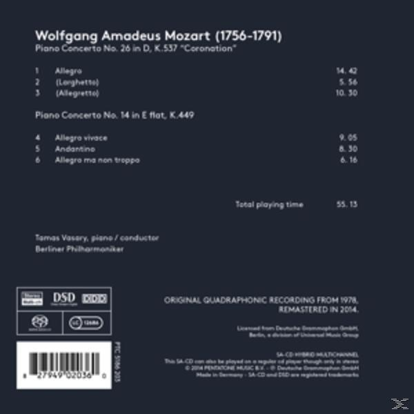 Tamas/bpo Vasary - Klavierkonzerte 26+14  - (SACD Hybrid)