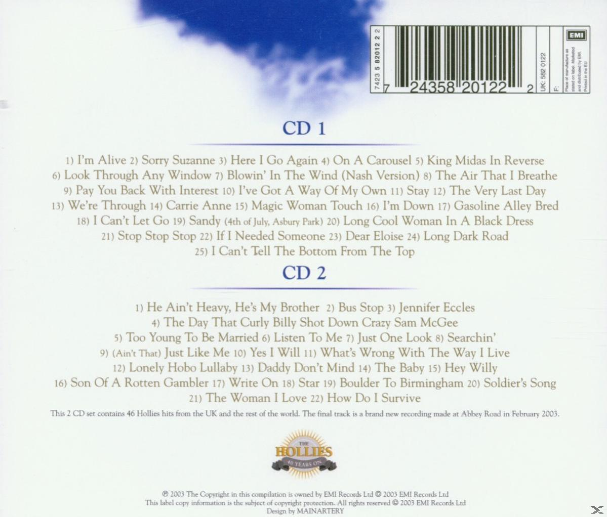 Albumcover mit zwei CDs und einer Titelliste. Weißer Hintergrund mit Text und Logos.