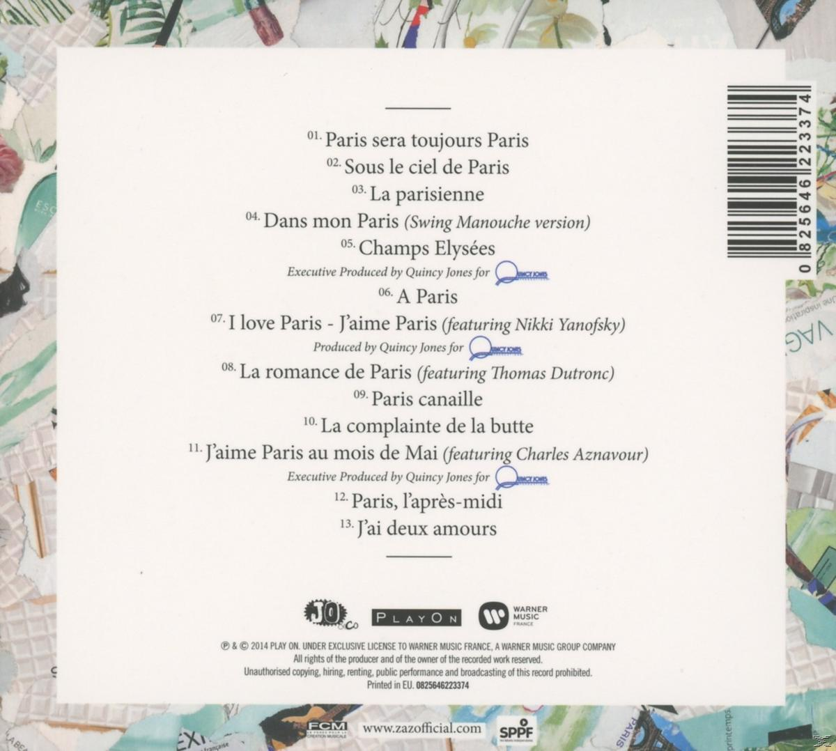 Albumcover mit Titelliste auf Französisch und einem Barcode.