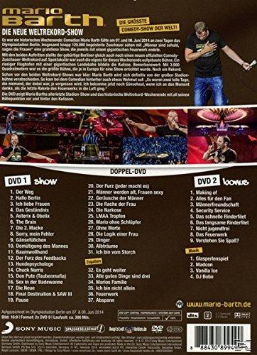 DVD-Cover zeigt einen Mann auf der Bühne mit dem Text 'Die Neue Weltrekord-Show' und anderem Text. Schwarzer Hintergrund.