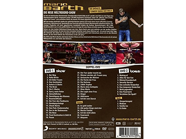 Thumbnail - Mario Barth - Weltrekord-Show: Männer Sind Schuld, Sagen Die Frauen (DVD)