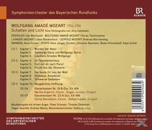 Rückseite einer CD: 'Schatten und Licht'. Text und Titelliste auf weißem Hintergrund.