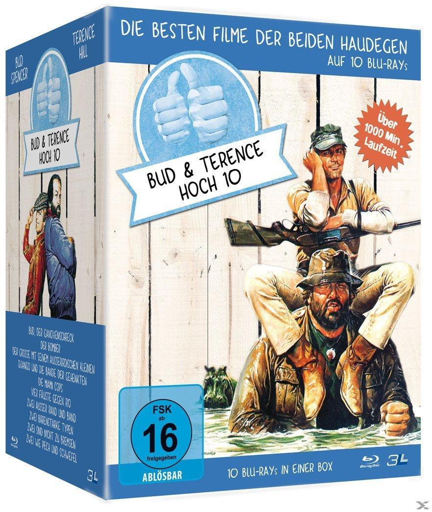 Blu-ray-Box mit Bud Spencer und Terence Hill, mit Filmtitel und Freigabe.
