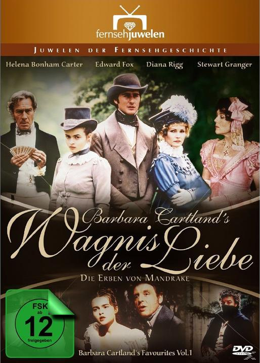DVD-Cover des Films von Barbara Cartland. Mehrere Personen in historischen Kostümen, mit Textüberlagerung.