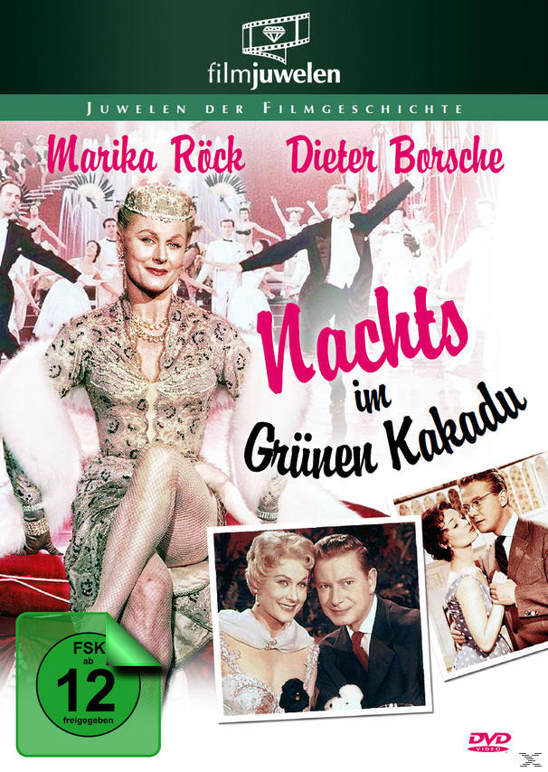 DVD-Cover mit Frau im Glitzerkleid und Mann im Smoking. Titel: 'Nachts im Grünen Kakadu'.