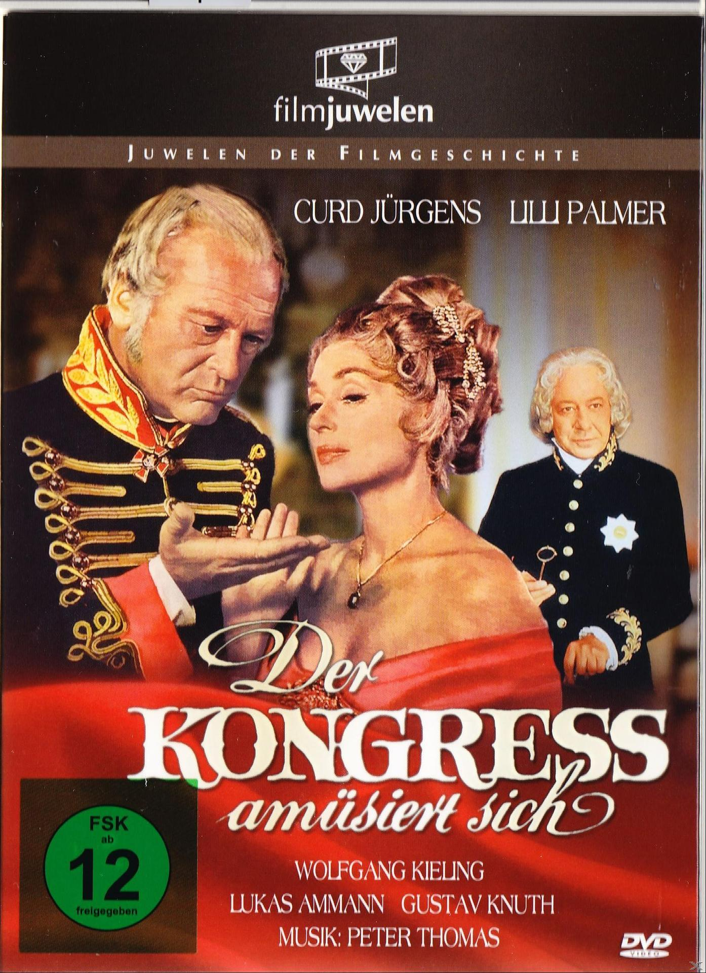 DVD-Cover. Mann und Frau in historischer Kleidung. Text: Der Kongress amüsiert sich. Filmplakat.