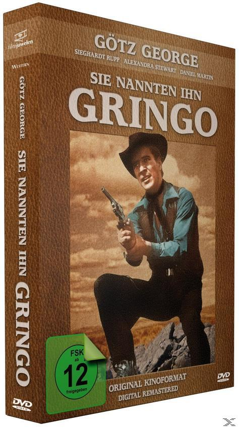 DVD-Cover. Götz George in Cowboy-Outfit, hält eine Waffe. Titel: Sie nannten ihn Gringo. FSK 12.