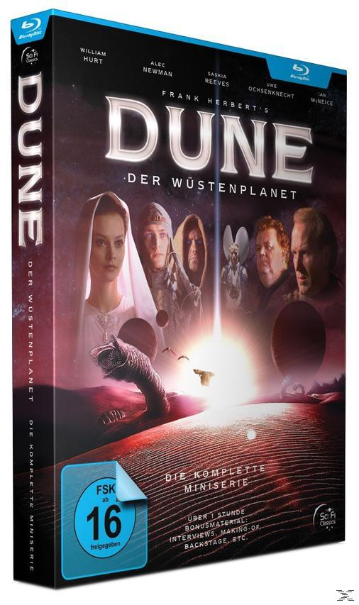 DVD-Box: Sci-Fi Dune-Filmcover. Enthält Schauspieler und den Titel, auf Deutsch und Englisch.